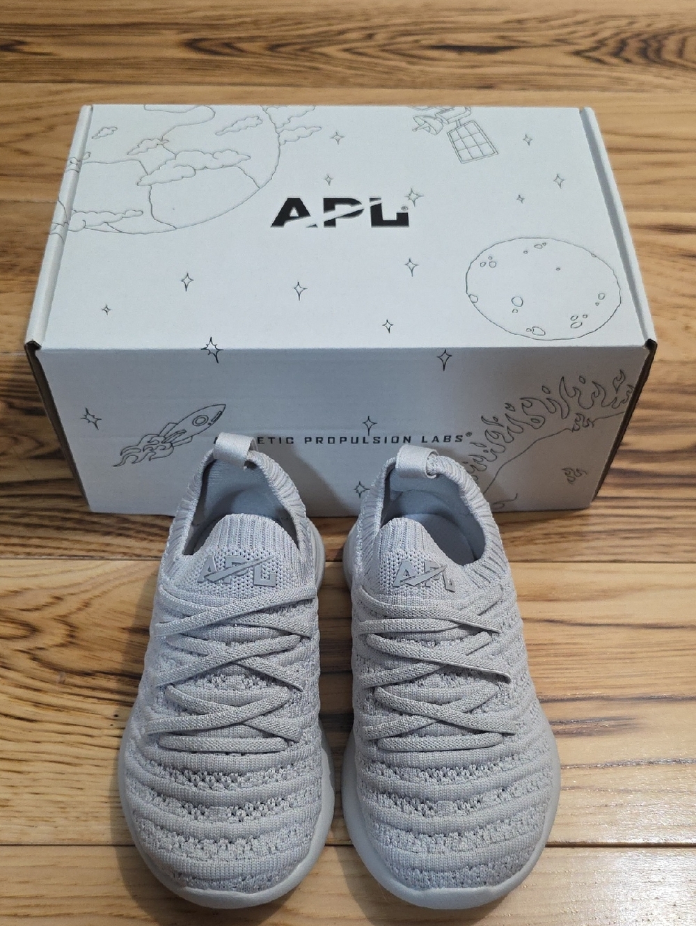APL Kids' Techloom Wave Knit Slip-On Sneakers Harbor Grey 9